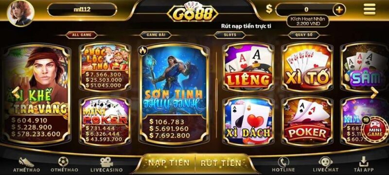 Game chơi bài đổi điểm Go88