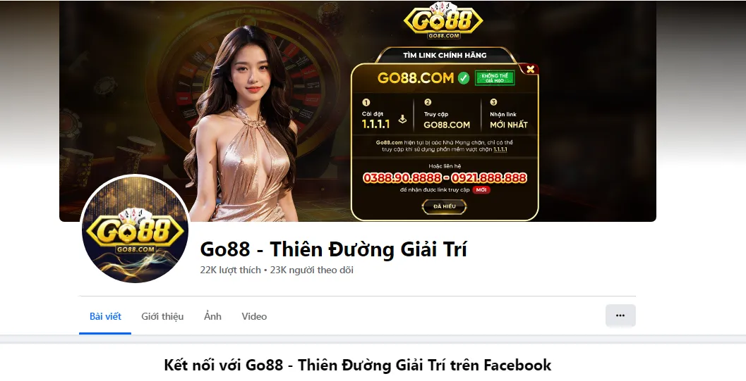 Liên hệ go 88 qua facebook hoặc telegram