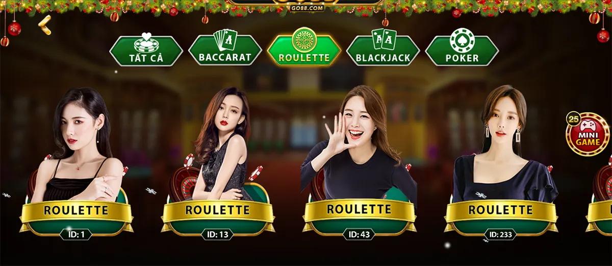 Live casino - dòng game không thể thiếu tại kho trò chơi go88 vip