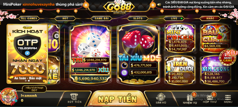 Tài Xỉu Go88 TOP