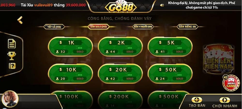 Tiến lên miền Nam GO88 VIP