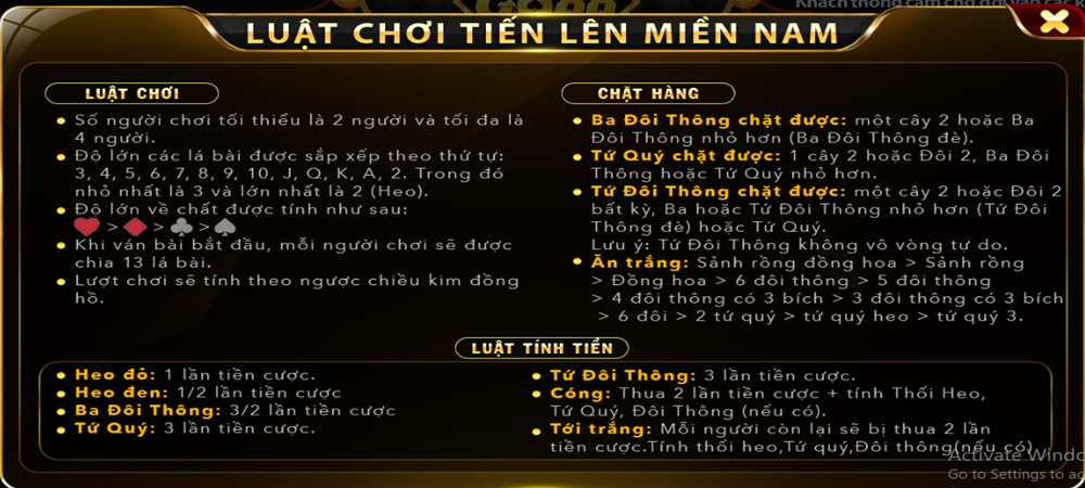Tiến lên miền Nam GO88 VIP