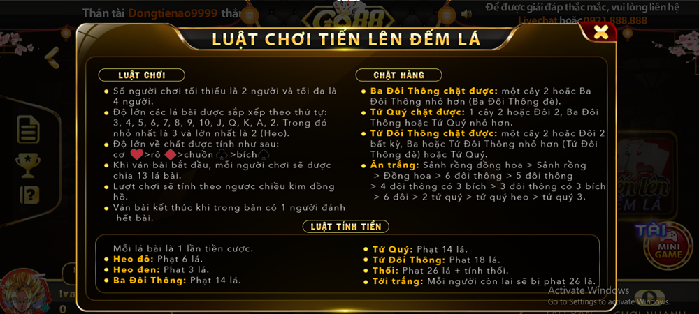 tiến lên miền Nam Go88 tài xỉu