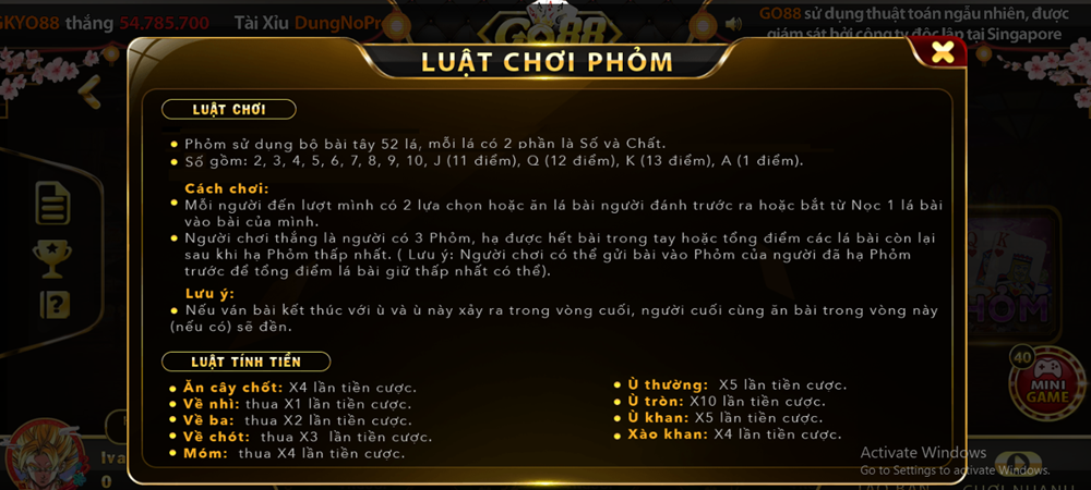 Phỏm Go88 vip