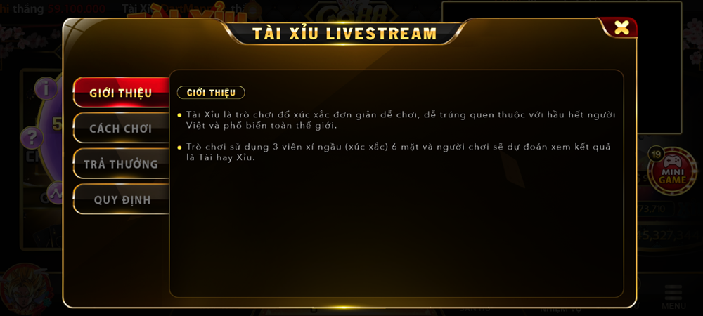 Tài xỉu Livestream Go88k