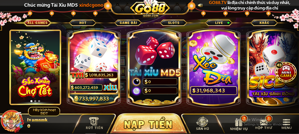 Game Mậu Binh GO88 VIP