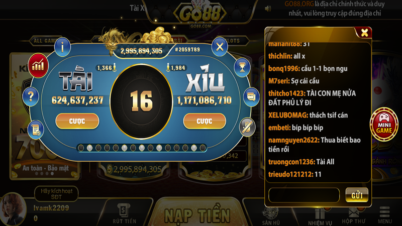 Go88 tài xỉu