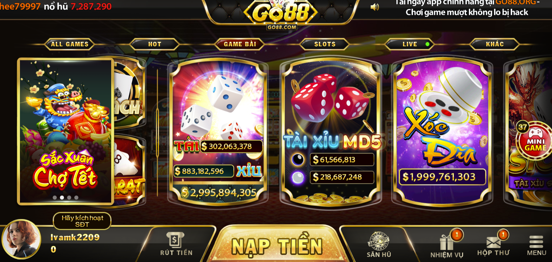Go88 tài xỉu