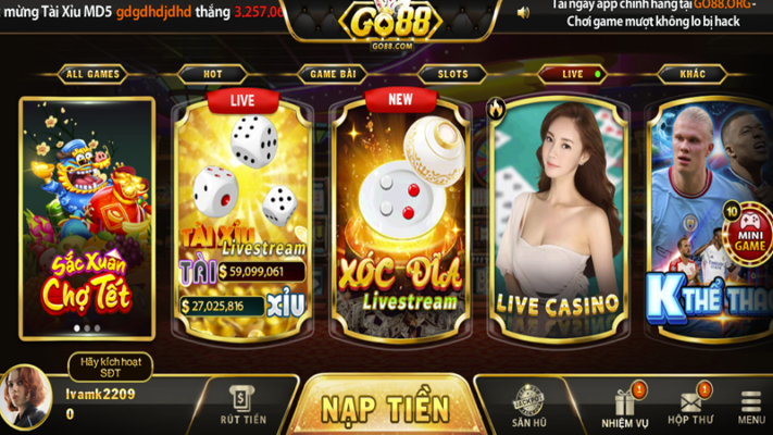Live casino Go 88