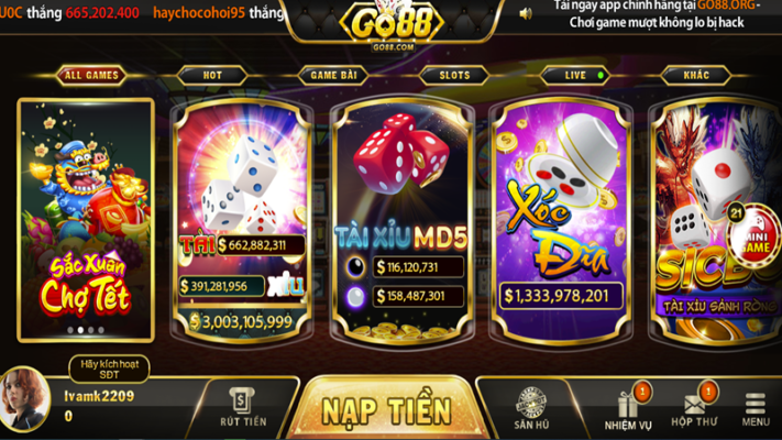 Tài Xỉu Go88 tài xỉu