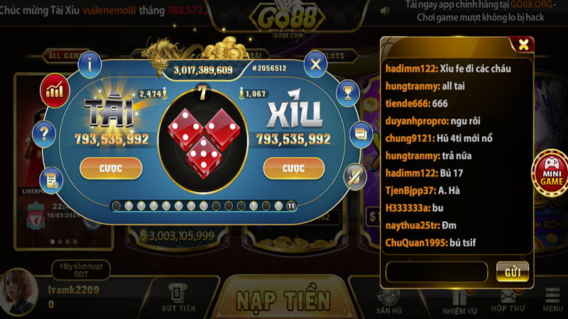 Tài Xỉu Go88 tài xỉu
