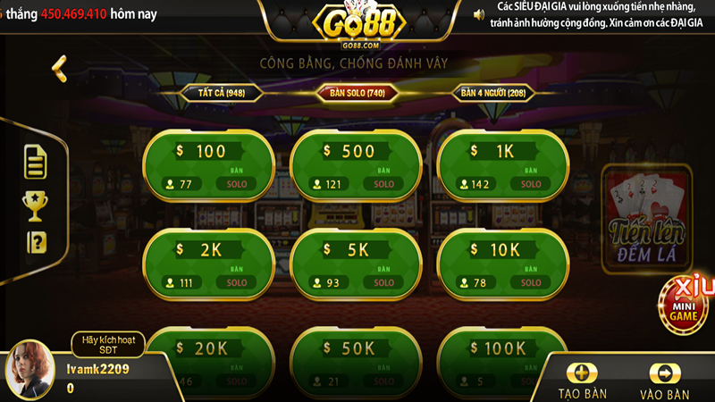 tiến lên miền Nam Tải Go88