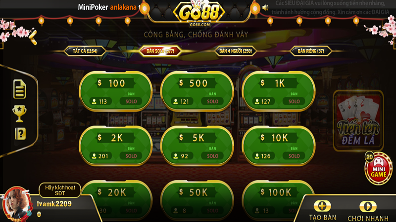 tiến lên Go88 vip